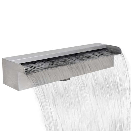 Vidaxl Swimming Pool Water falder rektangulær 45 cm rustfrit stål