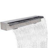 Vidaxl Swimming Pool Water falder rektangulær 90 cm rustfrit stål