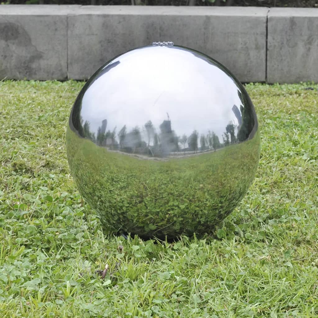 Vidaxl Garden Fountain med LEDS 30 cm rustfrit stål