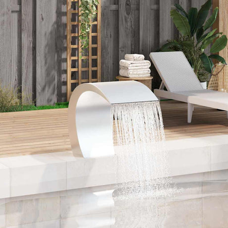 Vidaxl Swimming Pool Waterfall 45x30x60 cm rustfrit stål
