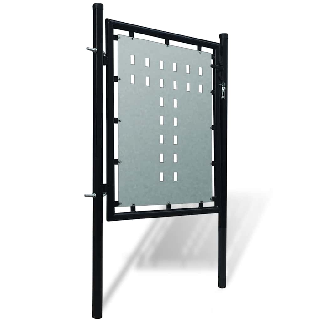 Vidaxx sort enkeltdørs hegnslåge 100x75 cm