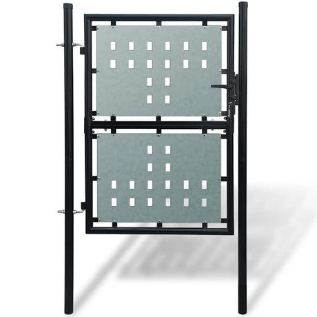 Vidaxx sort enkeltdørs hegnslåge 100x200 cm