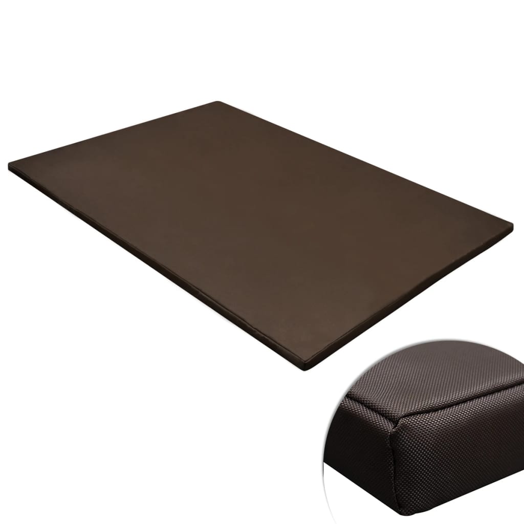 Vidaxl Dog Mat Flat rektangulær størrelse XL Brown