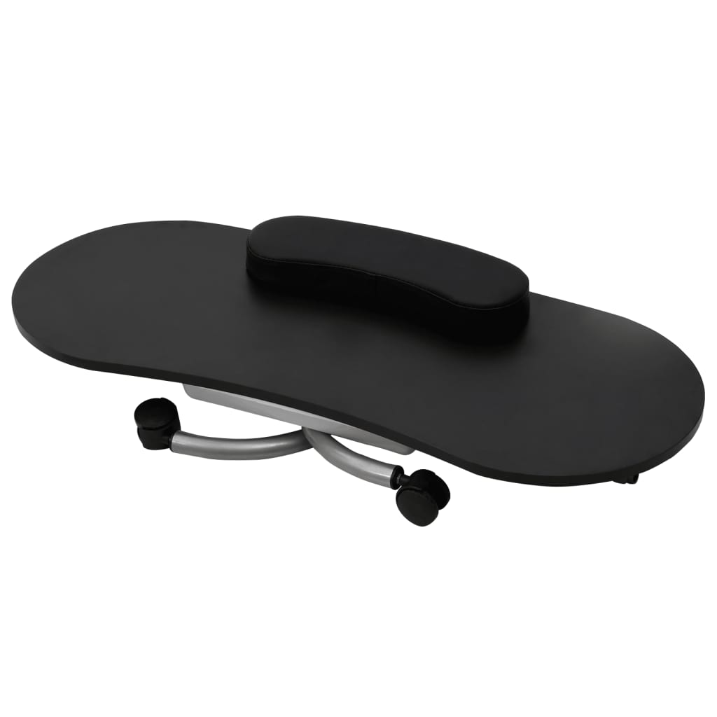 Vidaxl Manicuret Table Foldbar med hjul sort