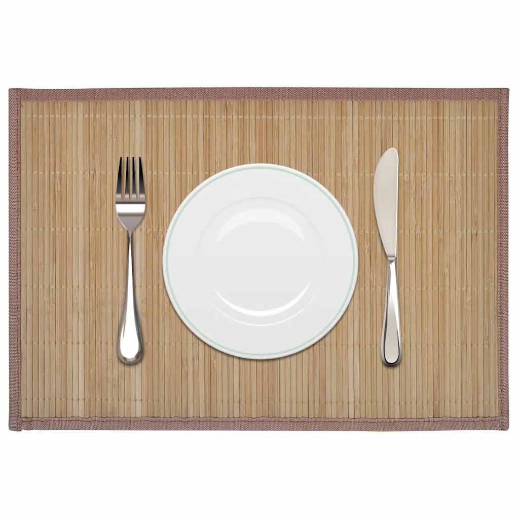 Vidaxl 6 st placemats 30x45 cm bambusbrun