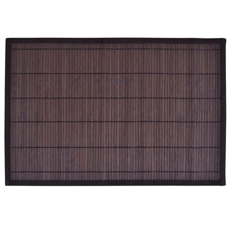 Vidaxl 6 Placemats bambus 30 x 45 cm mørkebrun
