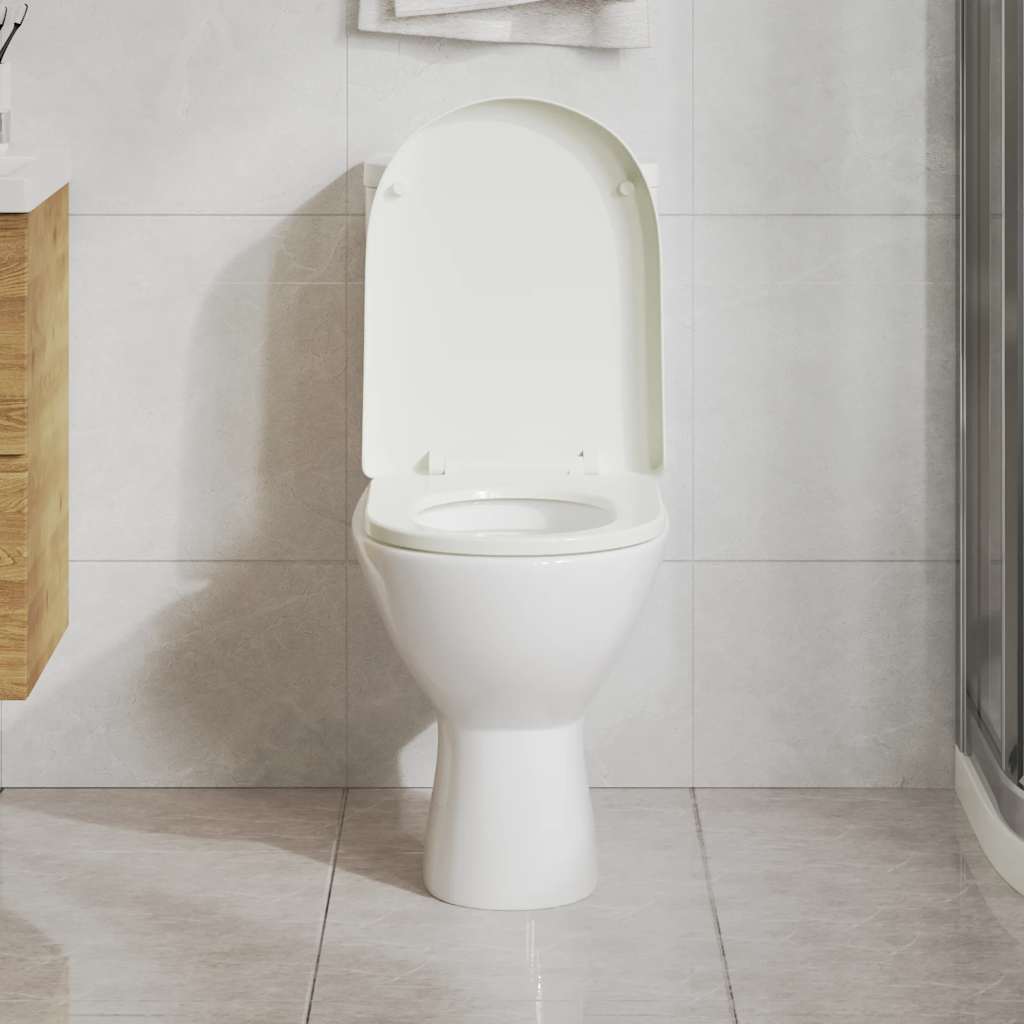 Vidaxl toilet sæde blød-tæt firkantet hvid