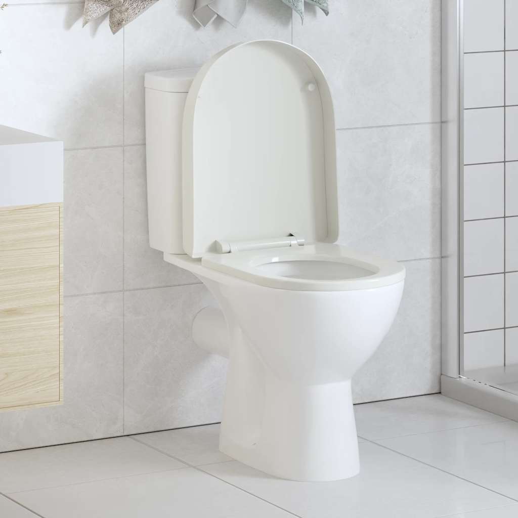 Vidaxl toilet sæde blød-tæt firkantet hvid