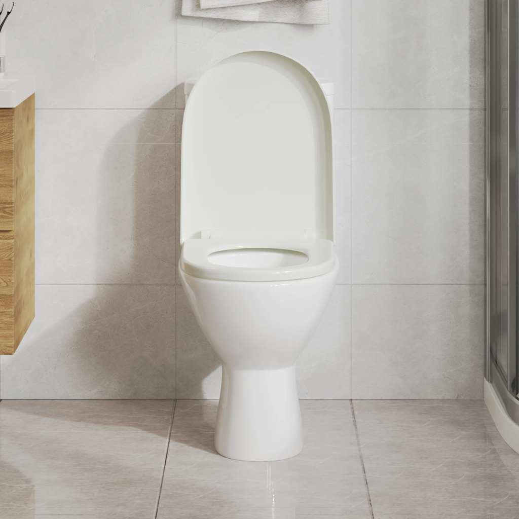 Vidaxl toilet sæde blødt tæt med hurtig frigivelse design firkantet hvidt