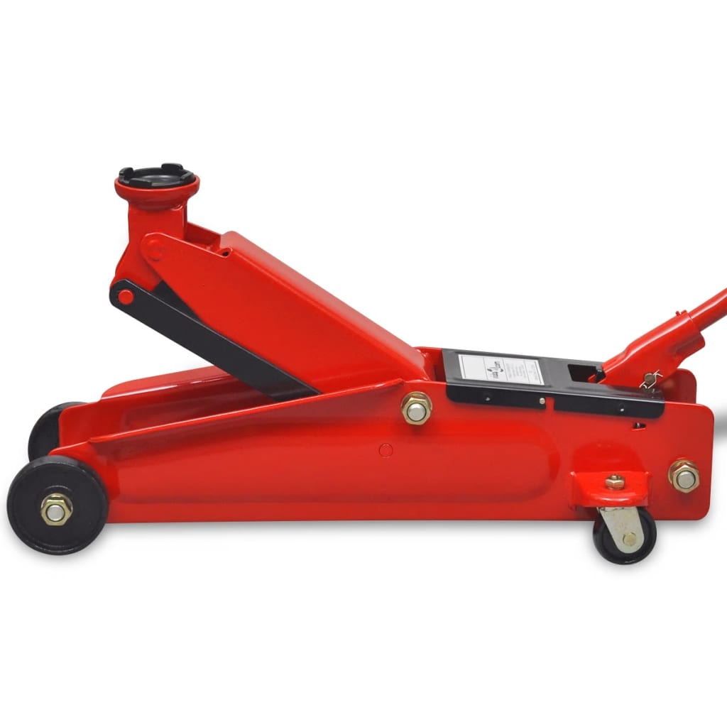 Vidaxl hydrauliske grunde Lav profil 3 ton rød