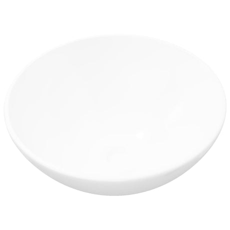 Vidaxl Washbasin Round Ceramic White