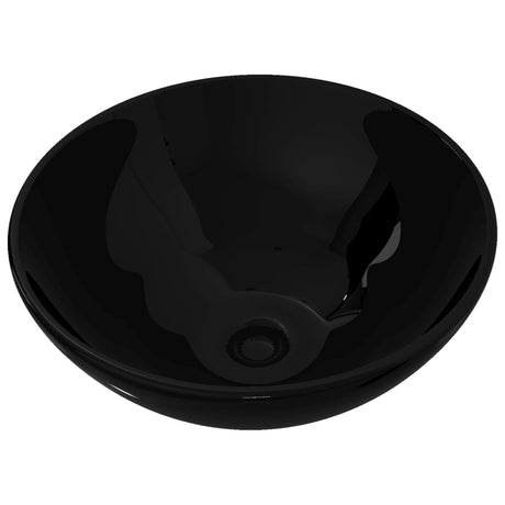 VidaXL vask, keramik, rund, sort 325 mm
