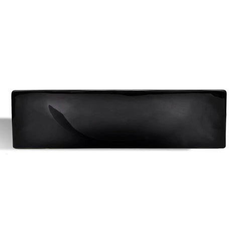 Vidaxl Washbasin med kranhul sort keramik