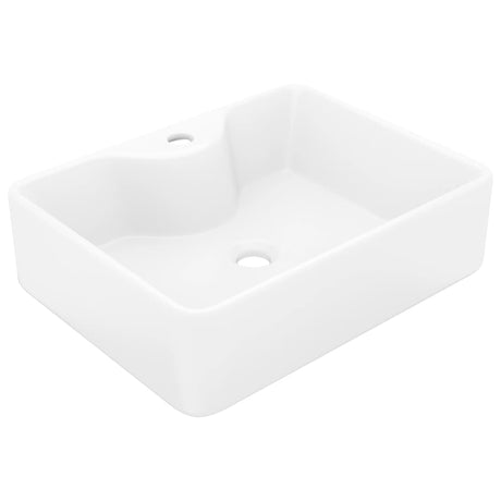Vidaxl Washbasin med Tap Hole White Square Ceramic