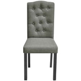 Vidaxl eetkamerstoelen 4 st stof grijs