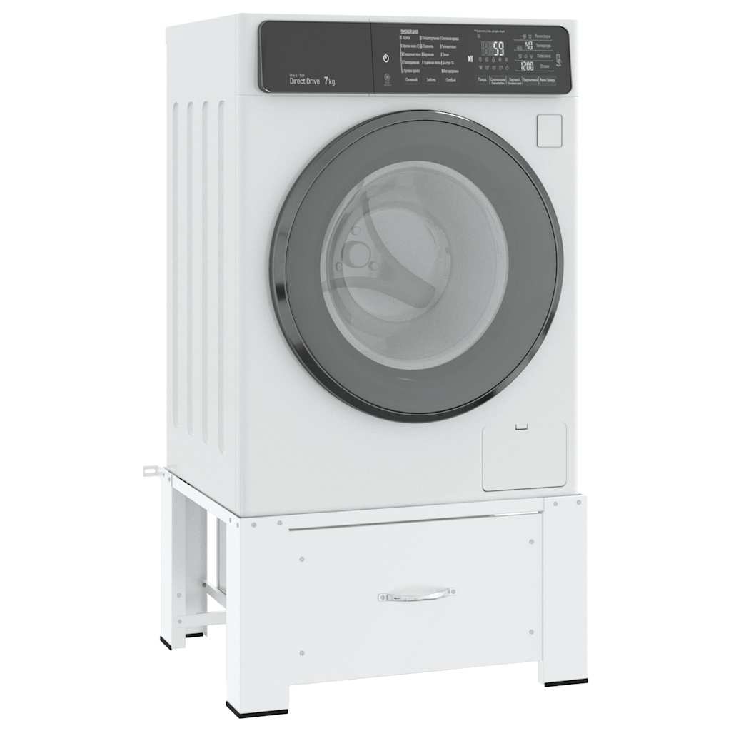 Vidaxl Washing Machineverhoger med skuffe hvid
