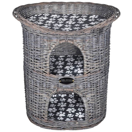 Vidaxl Cat Bed House Scratching Post 2-lag med pude-pil