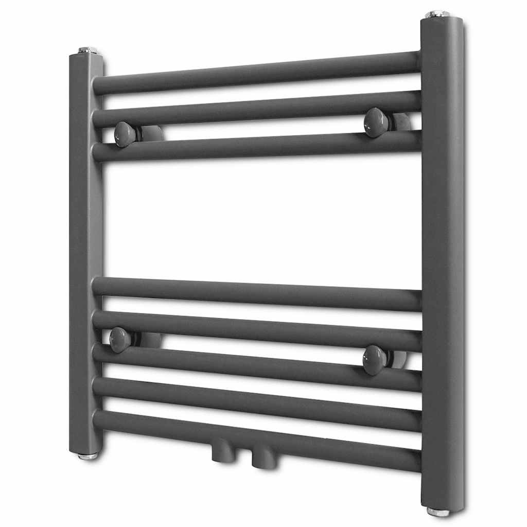 Vidaxl Radiator håndklædeholder lige 480x480 mm grå