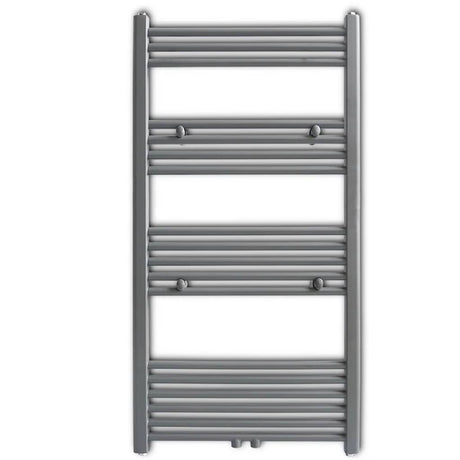 Vidaxl Radiator håndklædeholder lige 600x1160 mm grå
