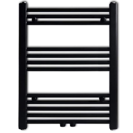 Vidaxl Radiator Håndklæde Rack lige 600x764 mm sort