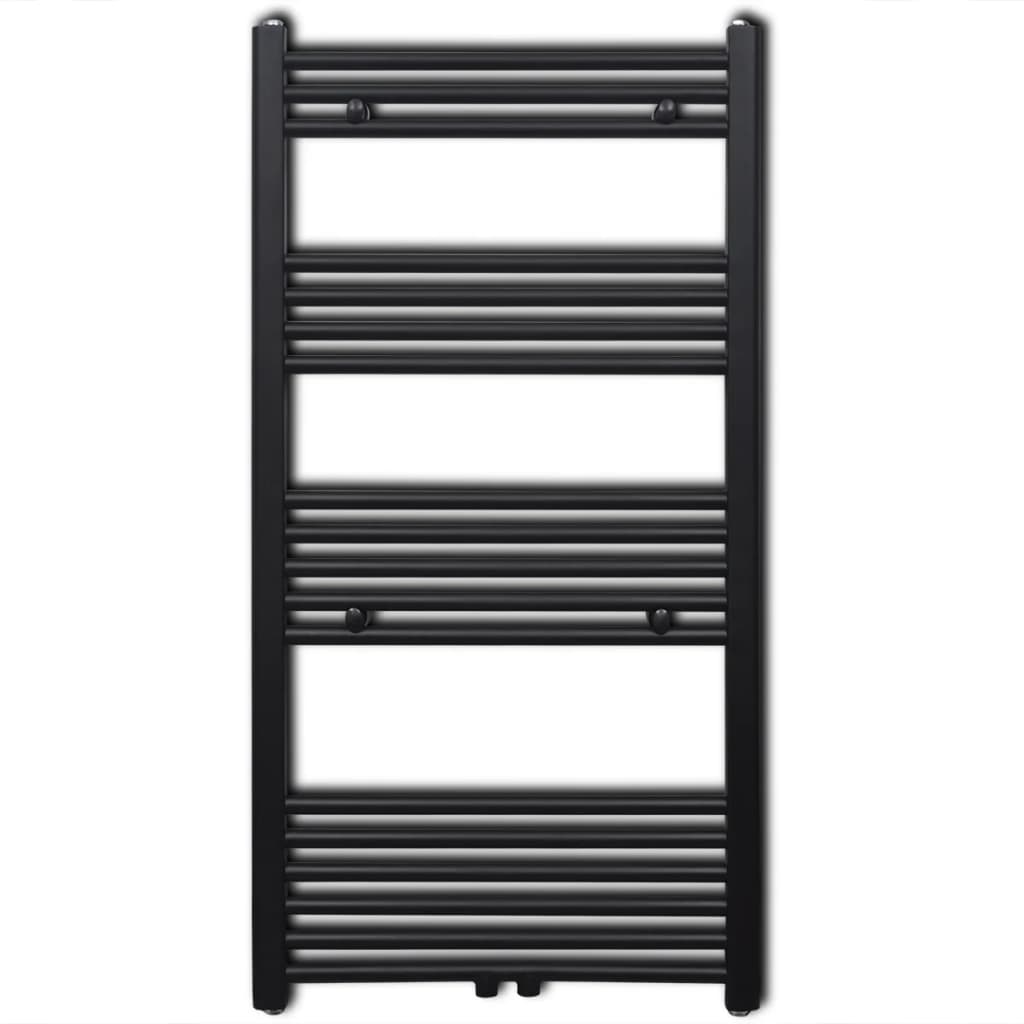 Vidaxl Radiator Håndklæde Rack lige 600x1160 mm sort