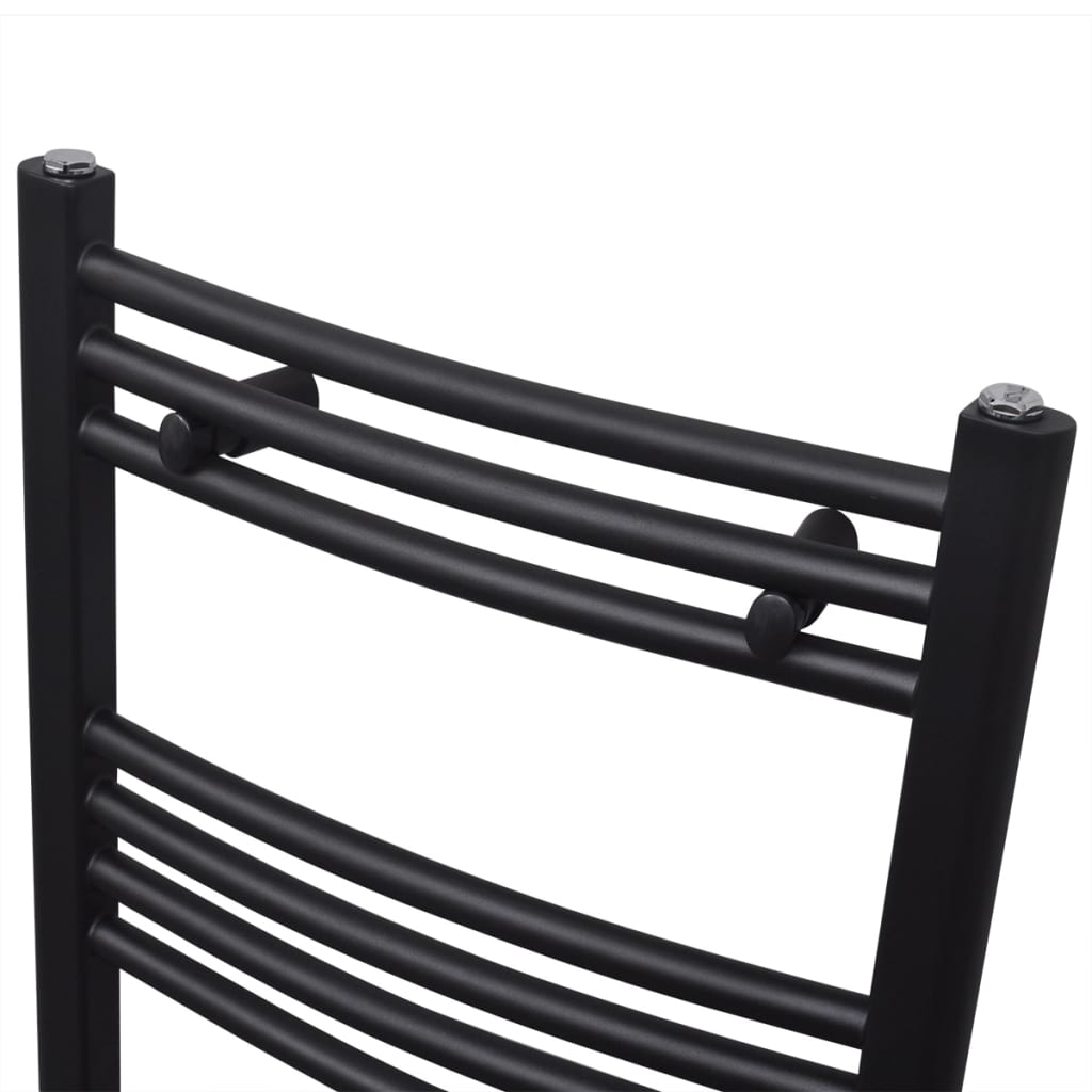 Vidaxl Radiator Håndklæde Rack Bent 500x1160 mm sort