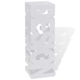 Vidaxl paraply og vandrestokkeholder White Square Steel 48,5 cm