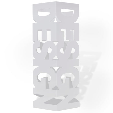 Vidaxl paraply og vandrestokkeholder White Square Steel 48,5 cm