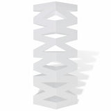 Vidaxl paraply og vandrestokkeholder striber hvidt firkant stål 48,5 cm