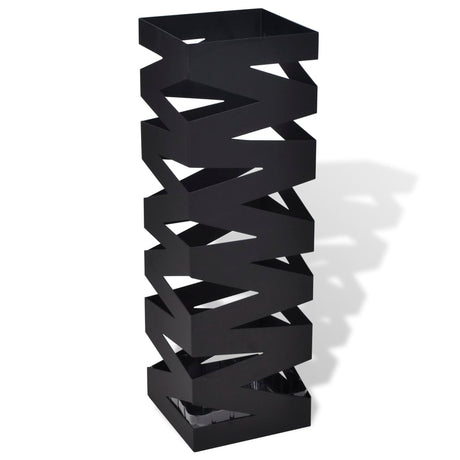 Vidaxl paraply og vandrestokkeholder Square 48,5 cm stål sort