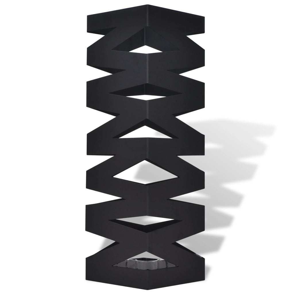 Vidaxl paraply og vandrestokkeholder Square 48,5 cm stål sort