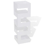 Vidaxl paraply og vandrestokkeholder White Square Steel 48,5 cm