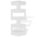 Vidaxl paraply og vandrestokkeholder White Square Steel 48,5 cm