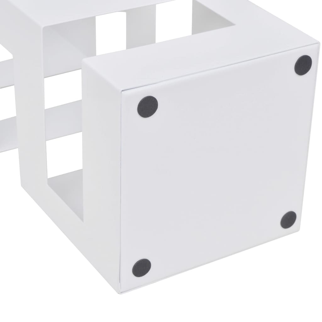 Vidaxl paraply og vandrestokkeholder White Square Steel 48,5 cm