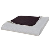 Vidaxl sengetæppe quiltet dobbelt -sidet 230x260 cm beige brun