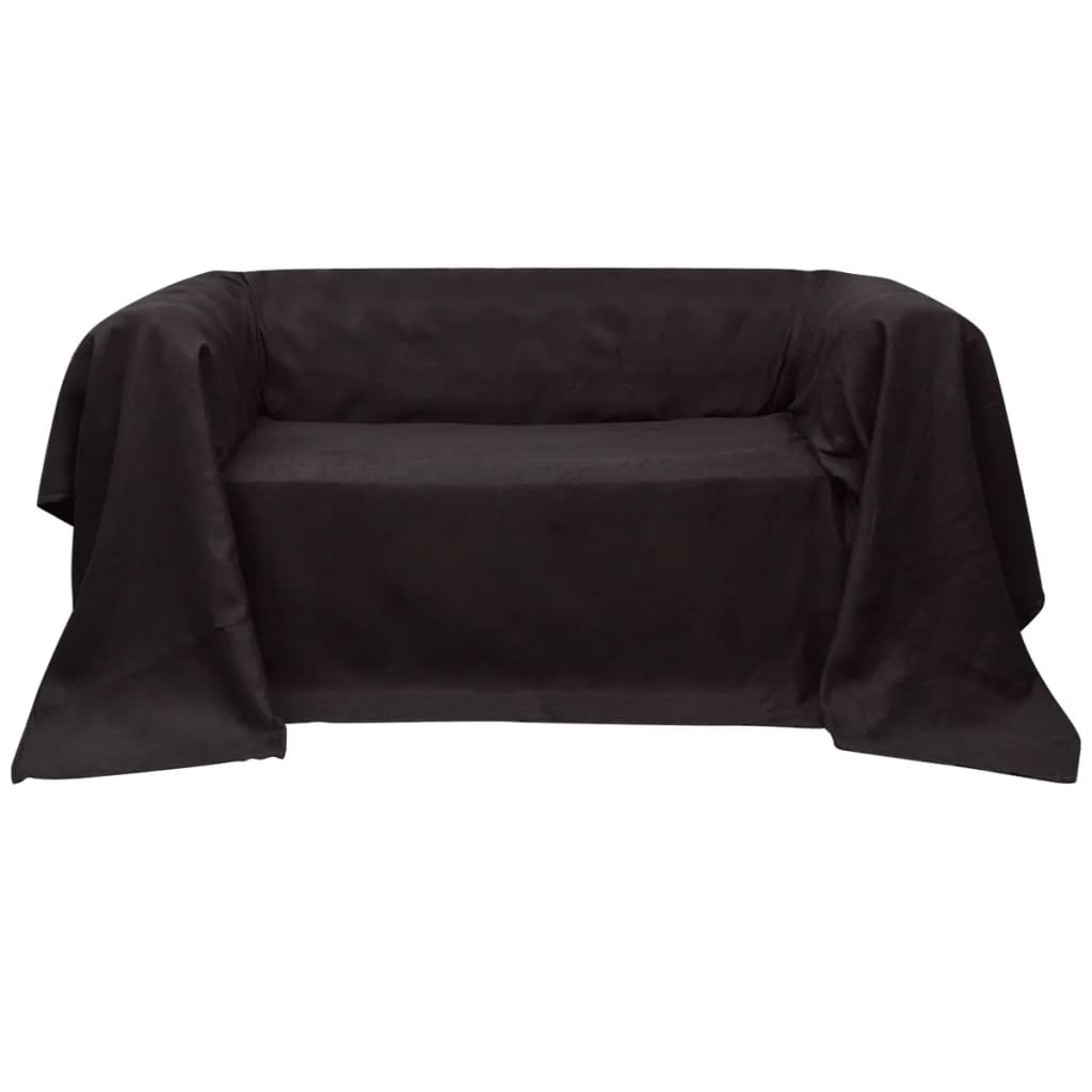 Vidaxl Bank Cover Microsuede Brown 140 x 210 cm