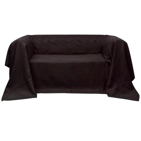 Vidaxl Bank Cover Microsuede Brown 140 x 210 cm