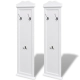Vidaxl Coat Racks White 2 stk