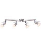 Vidaxl loftlampe med 4 LED -spotlights satin nikkel
