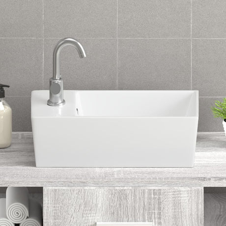 Vidaxl Washbasin 48x25x15 cm keramisk hvid