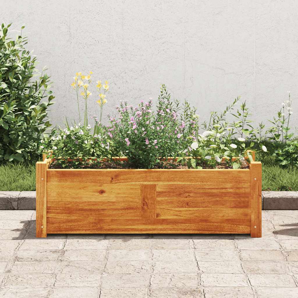 Vidaxl Planter hævet 76x27,6x25 cm acaciahout