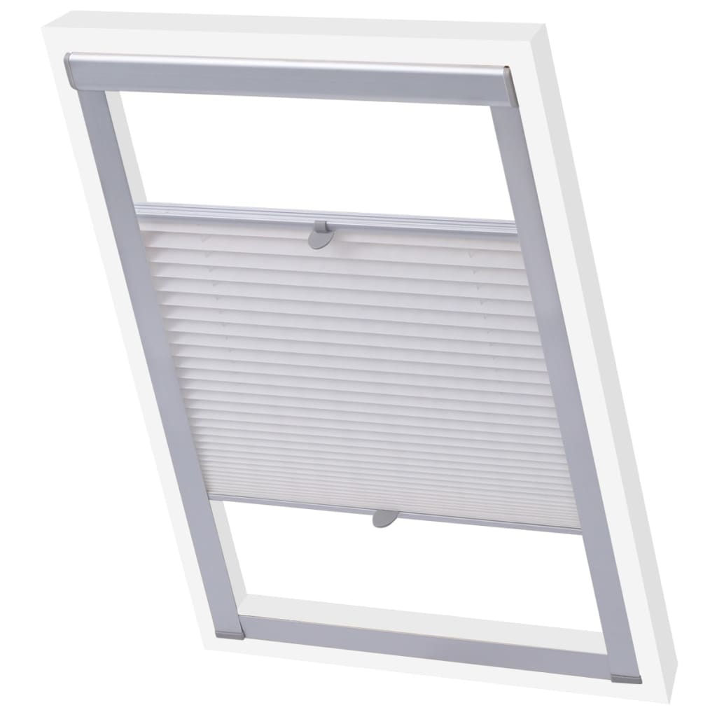 Vidaxl Roller Blind plissed White M04 304