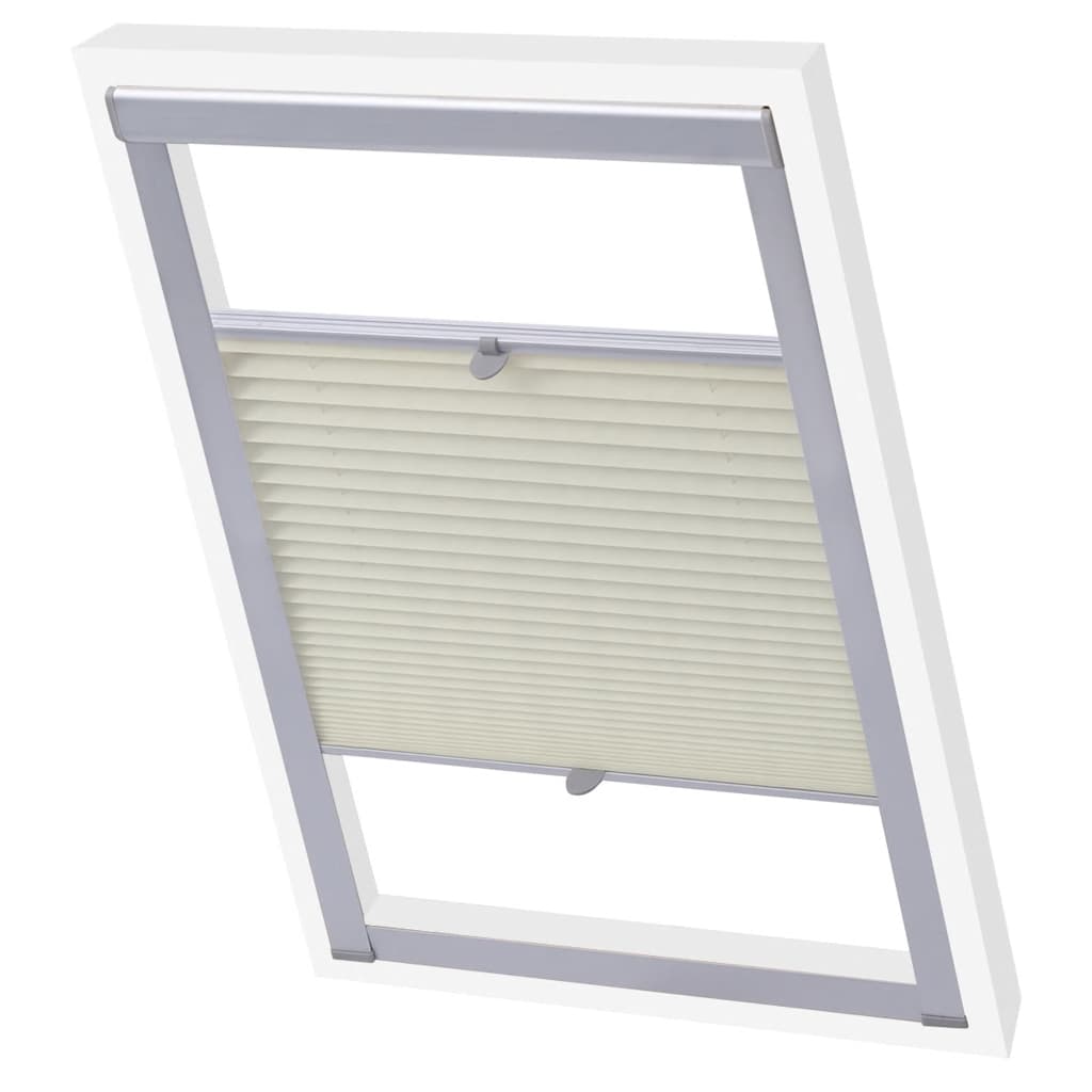 Vidaxl Roller Blind Pleated Cream M06 306
