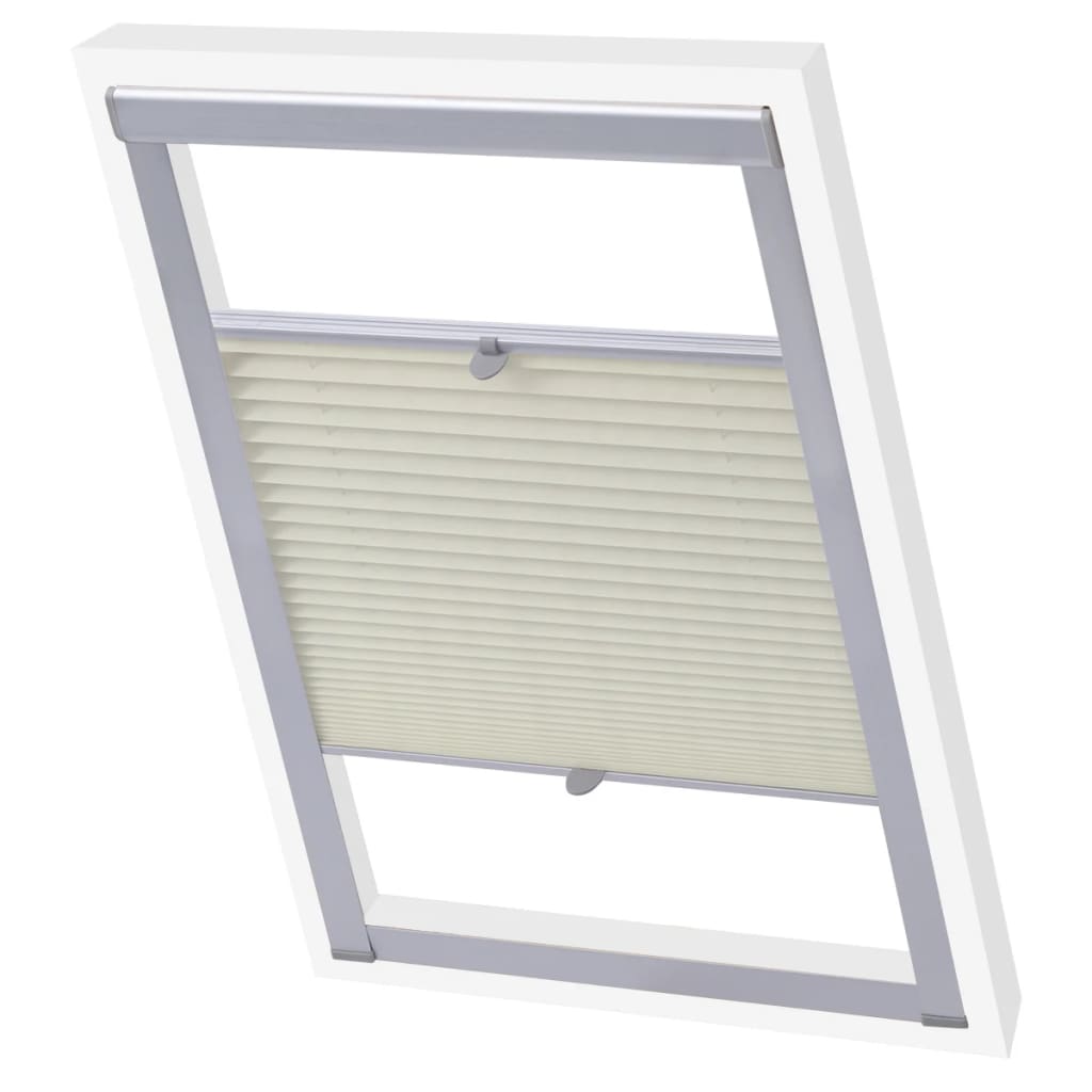 Vidaxl Roller Blind Pleated Cream M08 308
