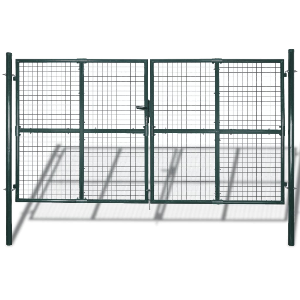 Vidaxl Port Double Door Powder -Coated Steel