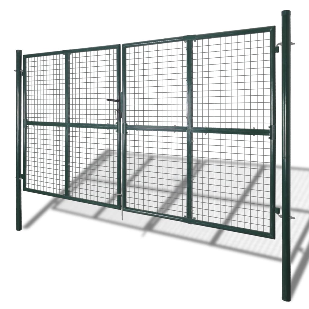 Vidaxl Port Double Door Powder -Coated Steel