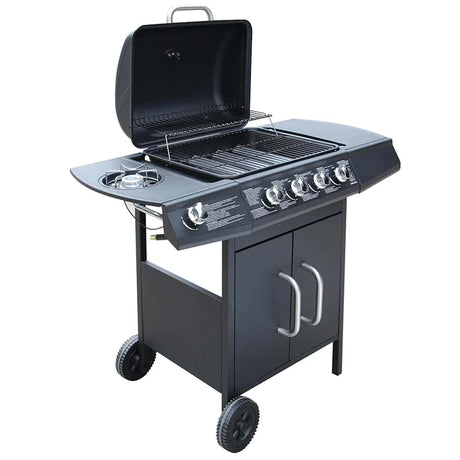 Vidaxl gasbarbecue 4+1 madlavningszone sort