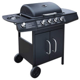 Vidaxl gasbarbecue 4+1 madlavningszone sort