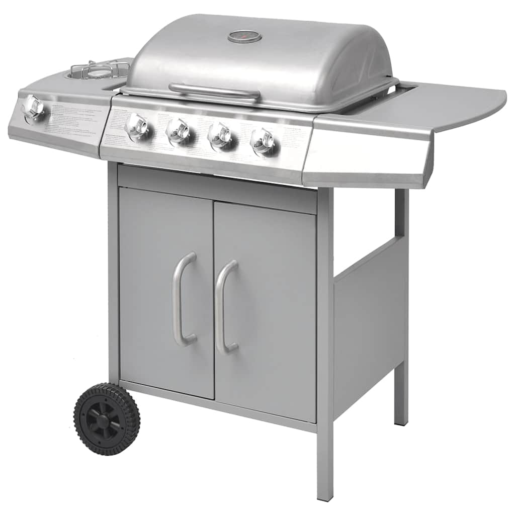 Vidaxl gasbarbecue 4+1 madlavningszone sølv