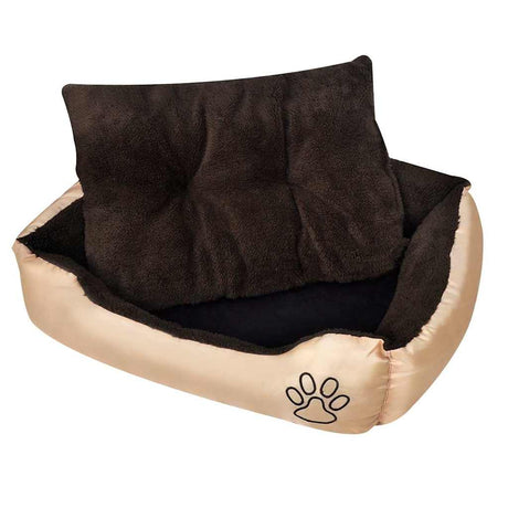 VidaXL hundeseng brun og beige xxl